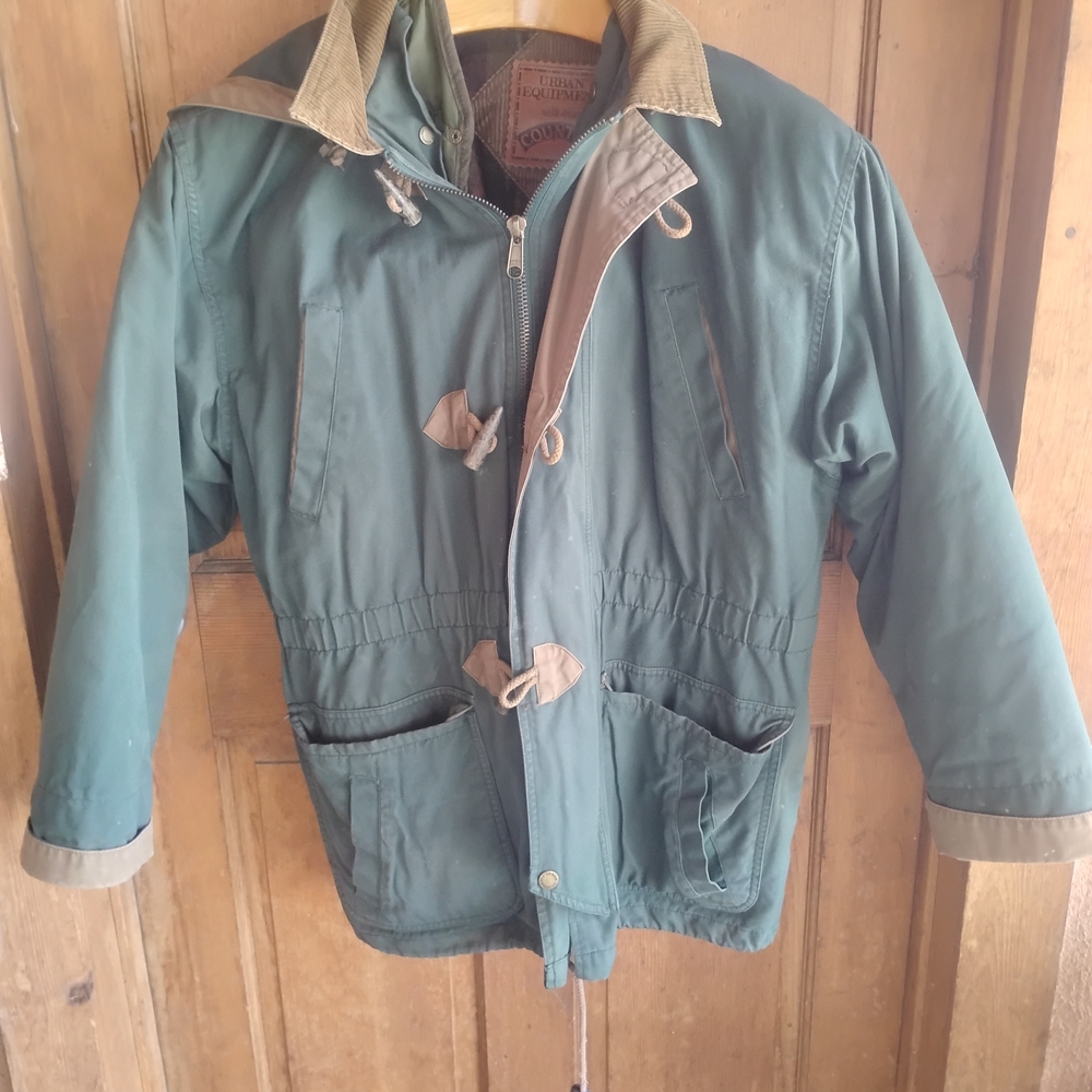 Vintage Urban Outfitters Green and Tan Military Field Jacket Size M
